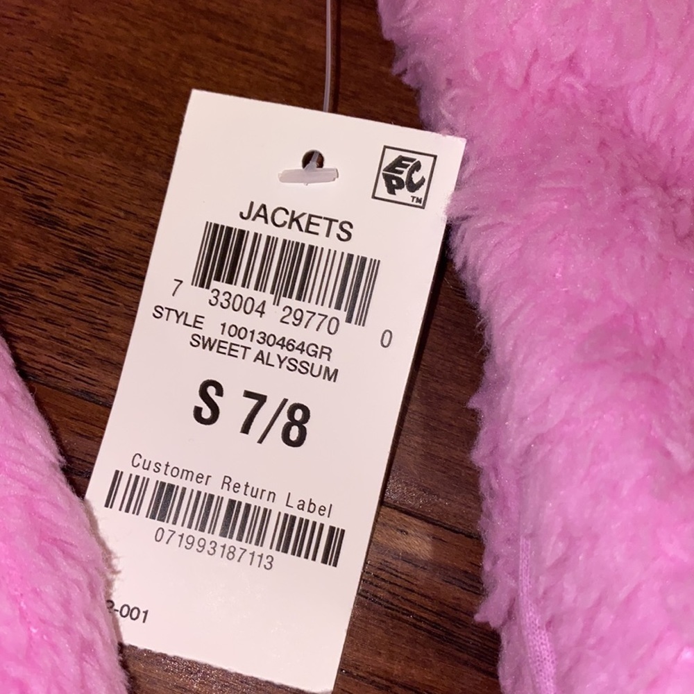 Ideology pullover sweater longsleeve furry soft mock collar jacket pink S (7/8) - Picture 10 of 11